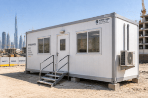 Porta Cabin Price in Dubai 2026: Complete Cost Guide 3 20 ft standard site office porta cabin with AC unit in Dubai