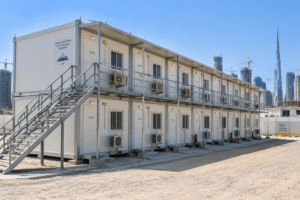 Porta Cabin Price in Dubai 2026: Complete Cost Guide 4 Multi-room labor accommodation porta cabins on a Dubai construction site
