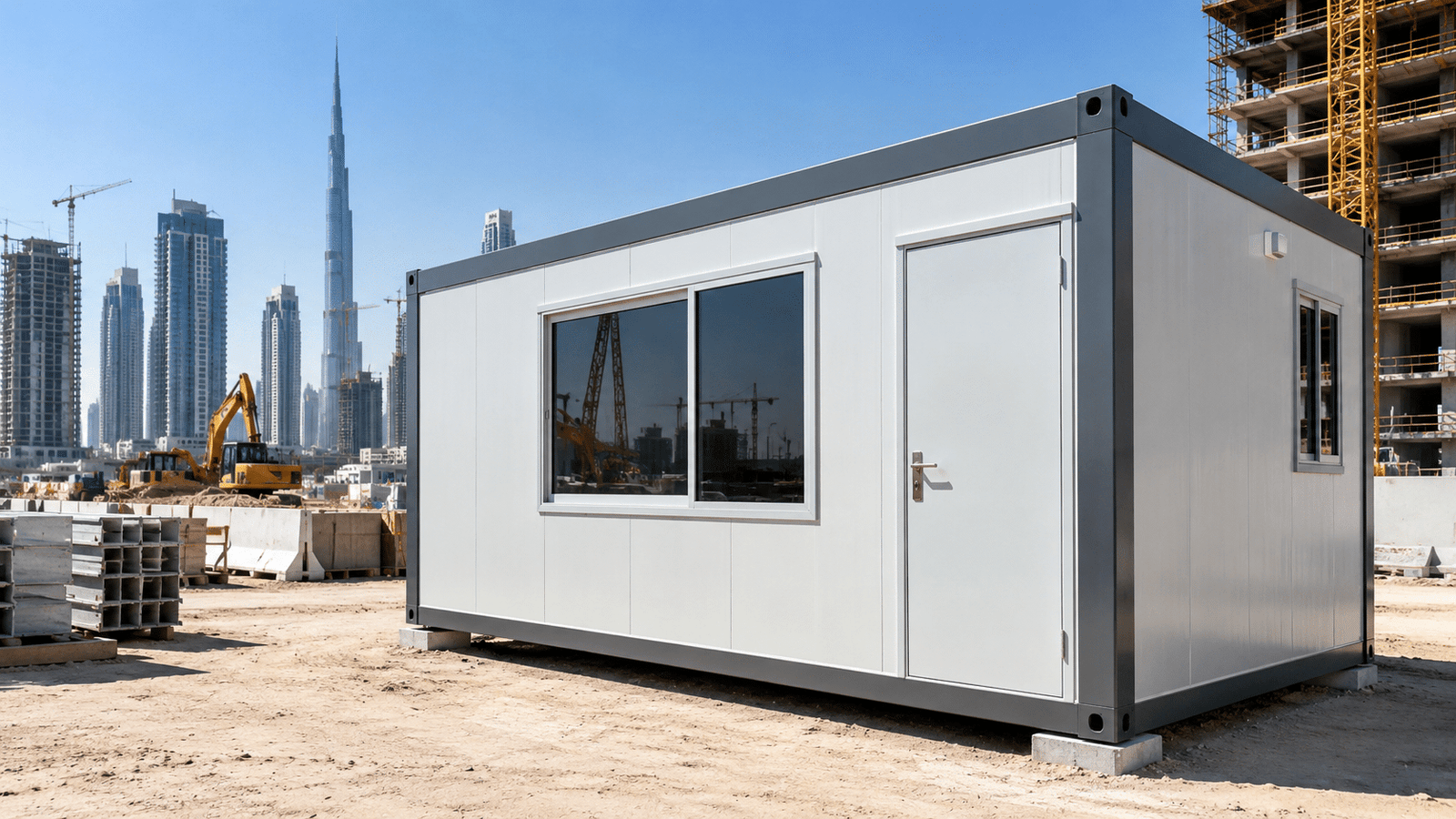 Porta cabin price in Dubai modern portable office unit on construction site